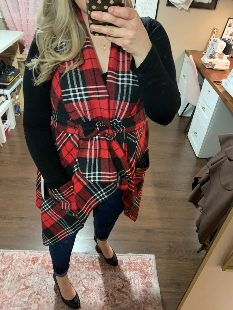 Christmas Plaid- Downtown Vest