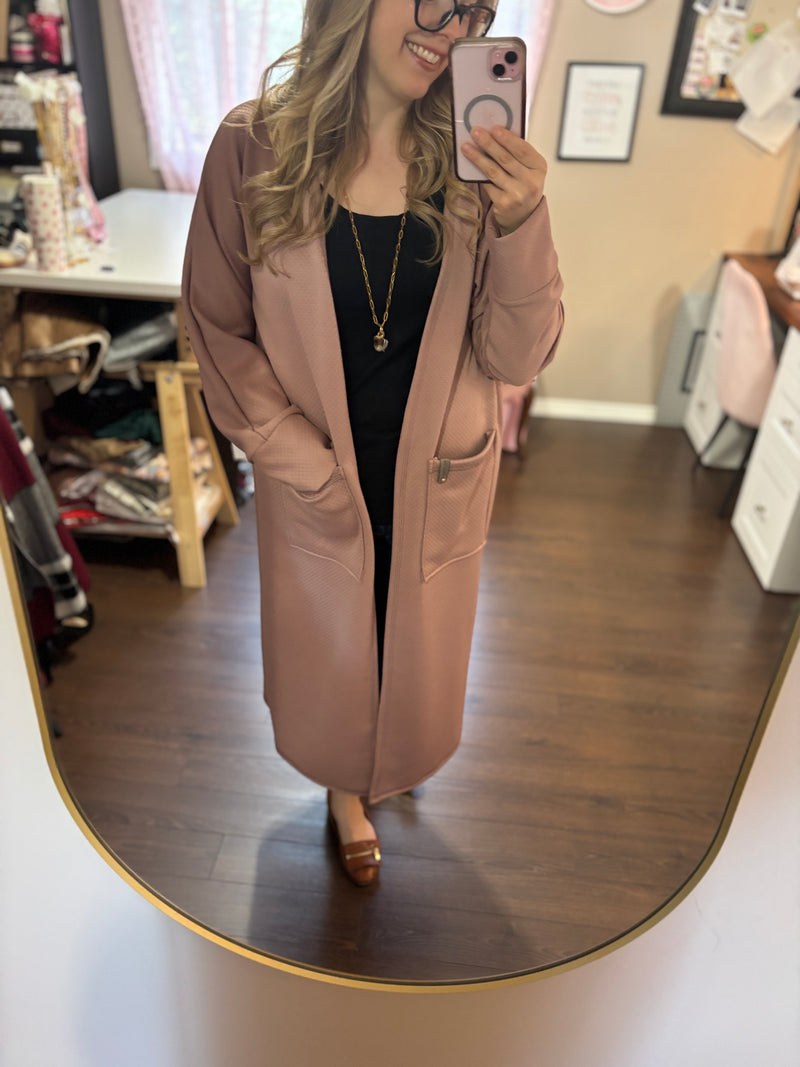 Blush - DUSTER Cardigan