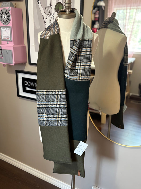 Sage & Spruce  - Patchwork Long Scarf