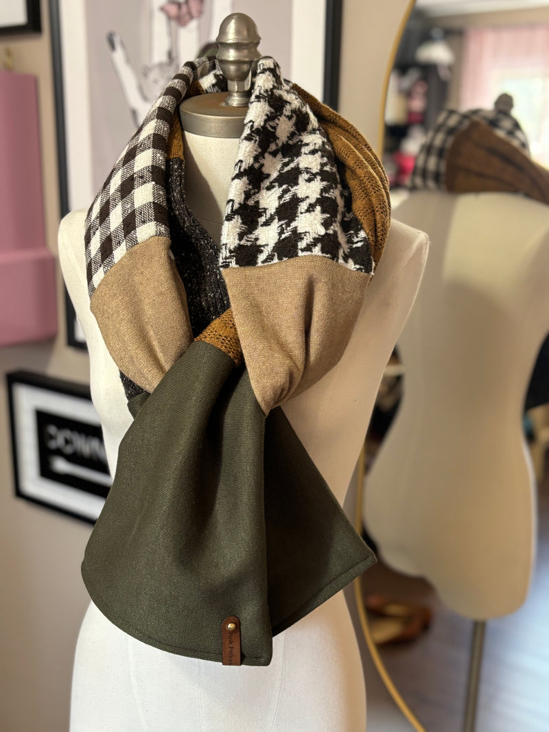 Golden Harvest - Patchwork Long Scarf