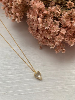 Lovely - Heart Pendant Necklace - Gold Plated