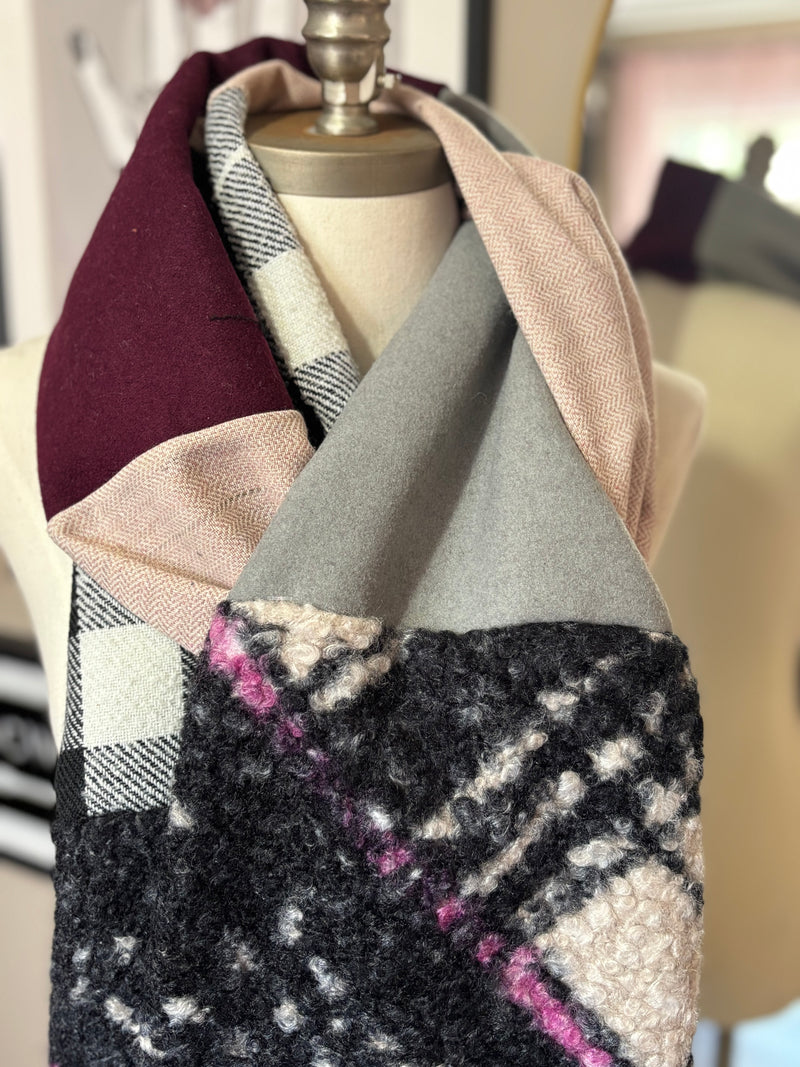 Winterberry - Patchwork Long Scarf