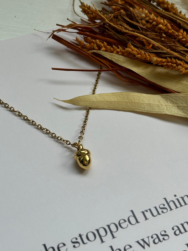 Acorn -  Charm Necklace