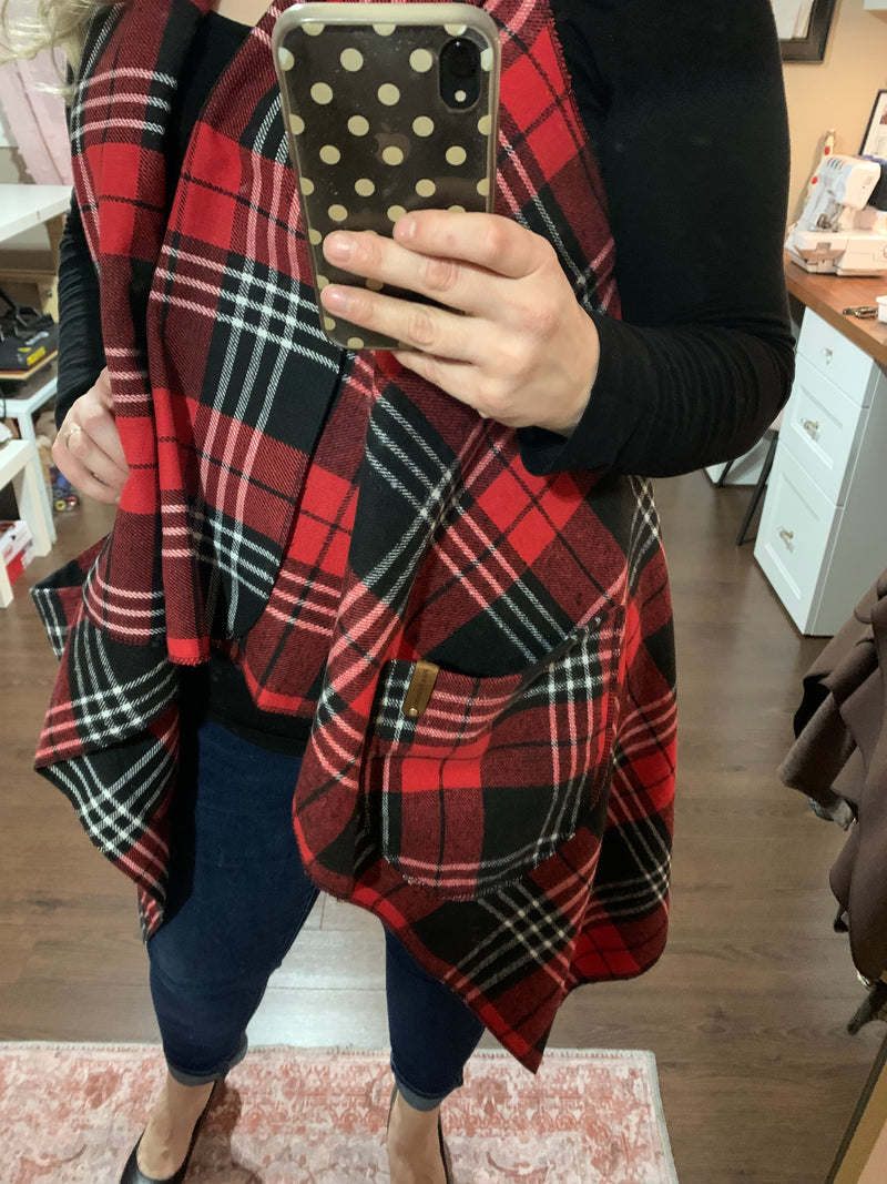 Christmas Plaid- Downtown Vest