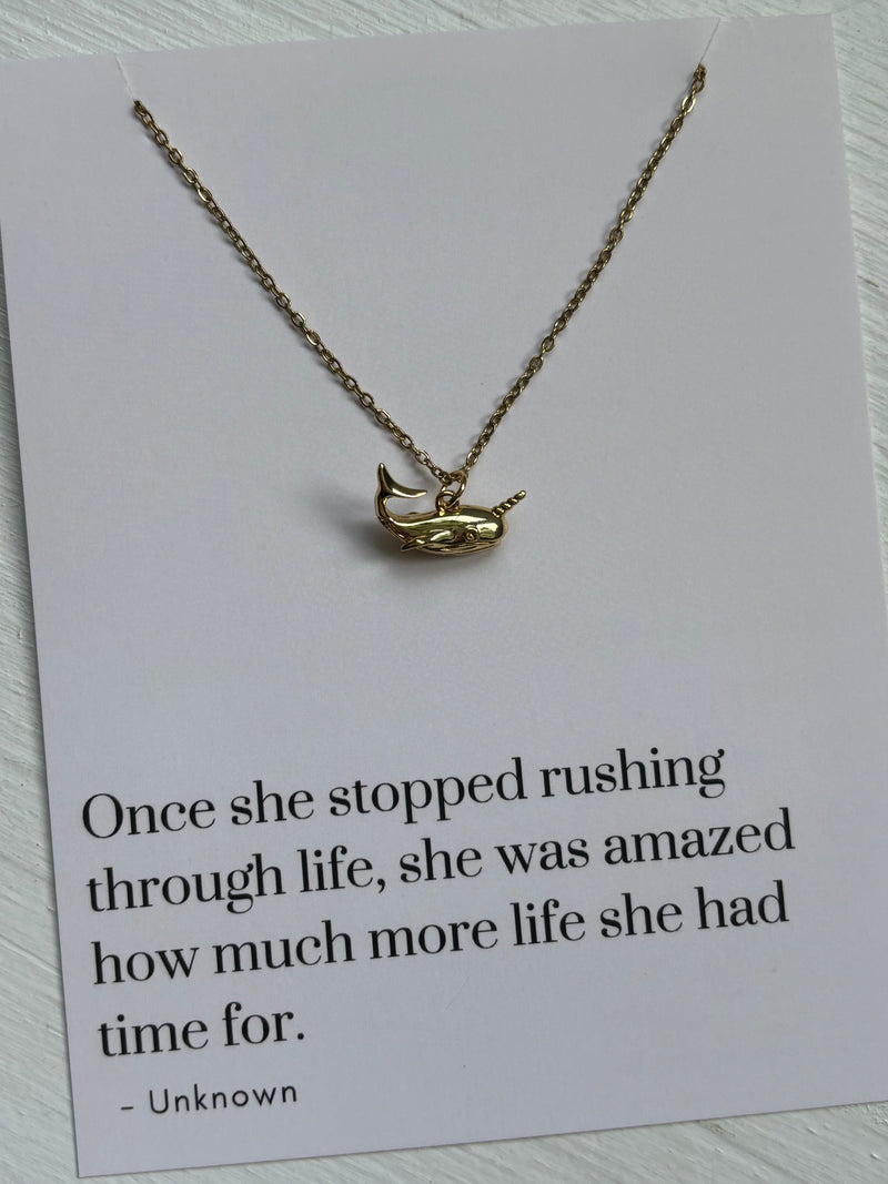 Narwhal -  Charm Necklace