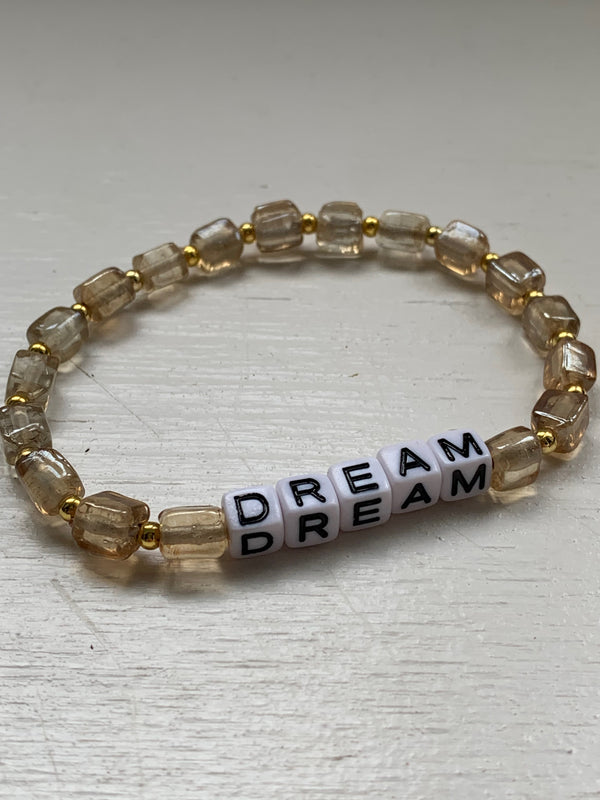 Dream - Glass Beaded Inspirational Bracelet