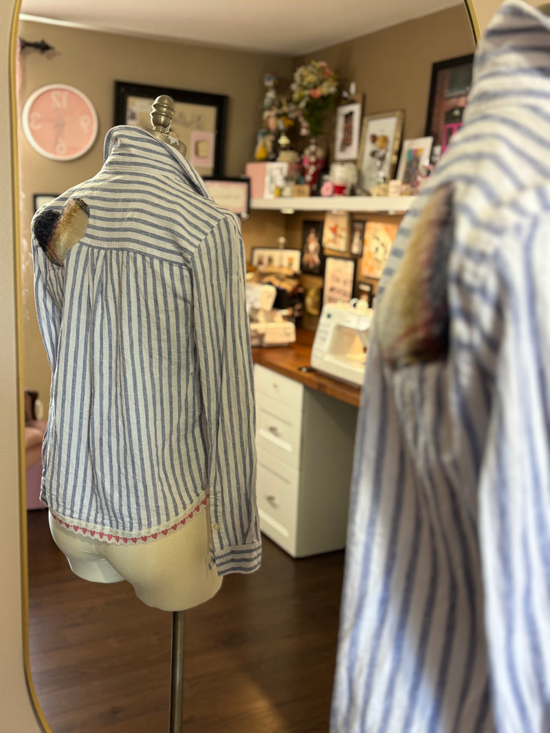 Blue and White Button Top - Reimagined Collection & Heartfelt Collection