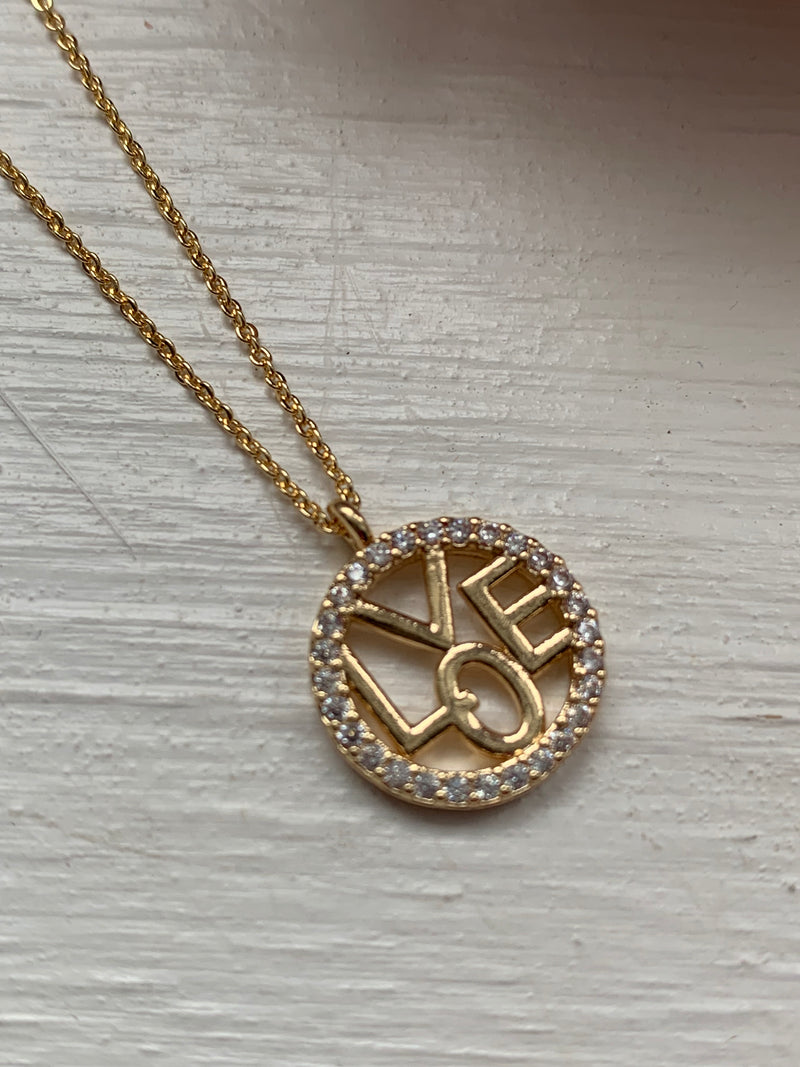 Love is All You Need - Pendant Necklace - Gold Plated