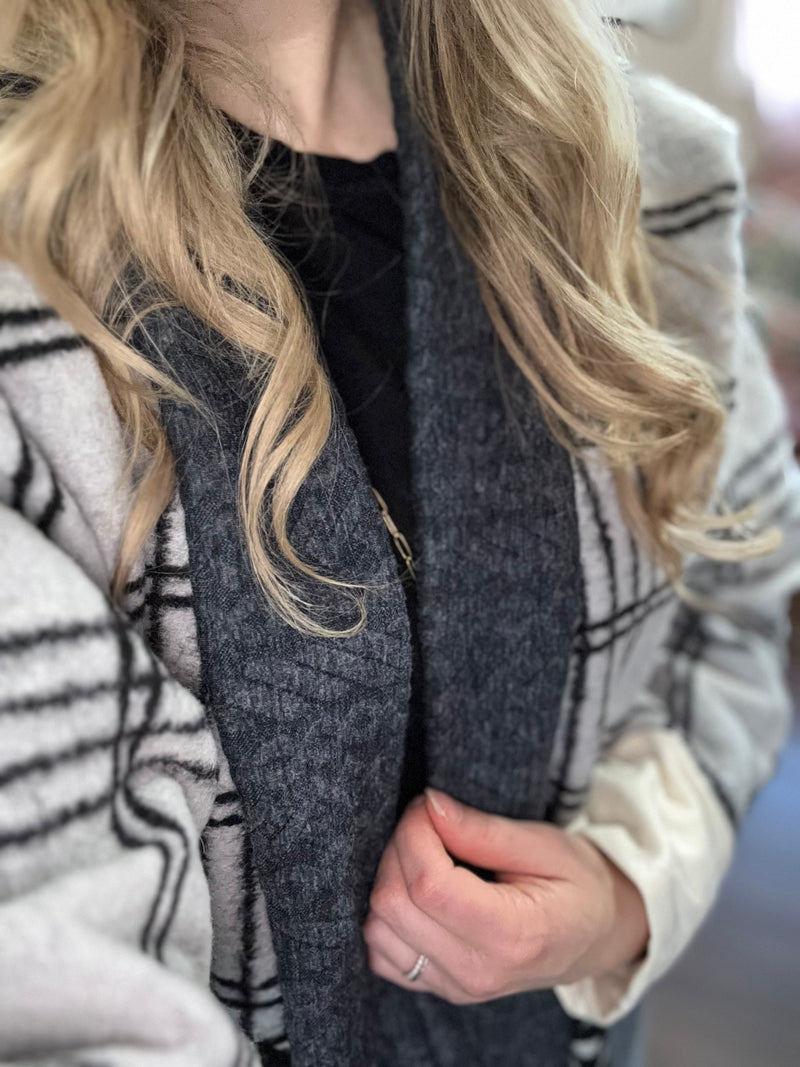 Blueberry - Patchwork Cardigan