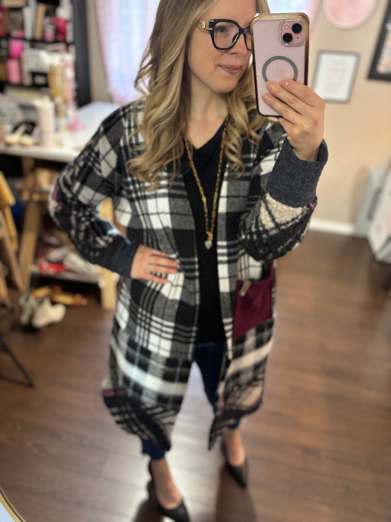 Sugar Berry - Patchwork Cardigan