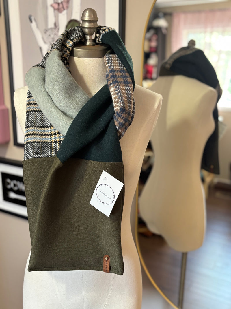 Sage & Spruce  - Patchwork Long Scarf