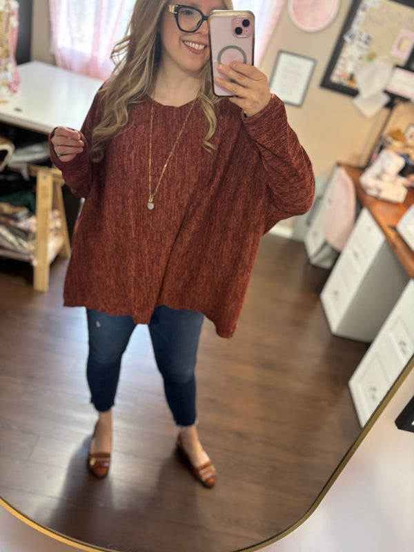 Cinnamon Spice - Slouchy Sweater