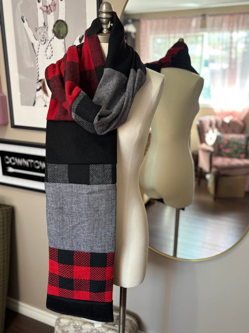 Mistletoe- Patchwork Long Scarf
