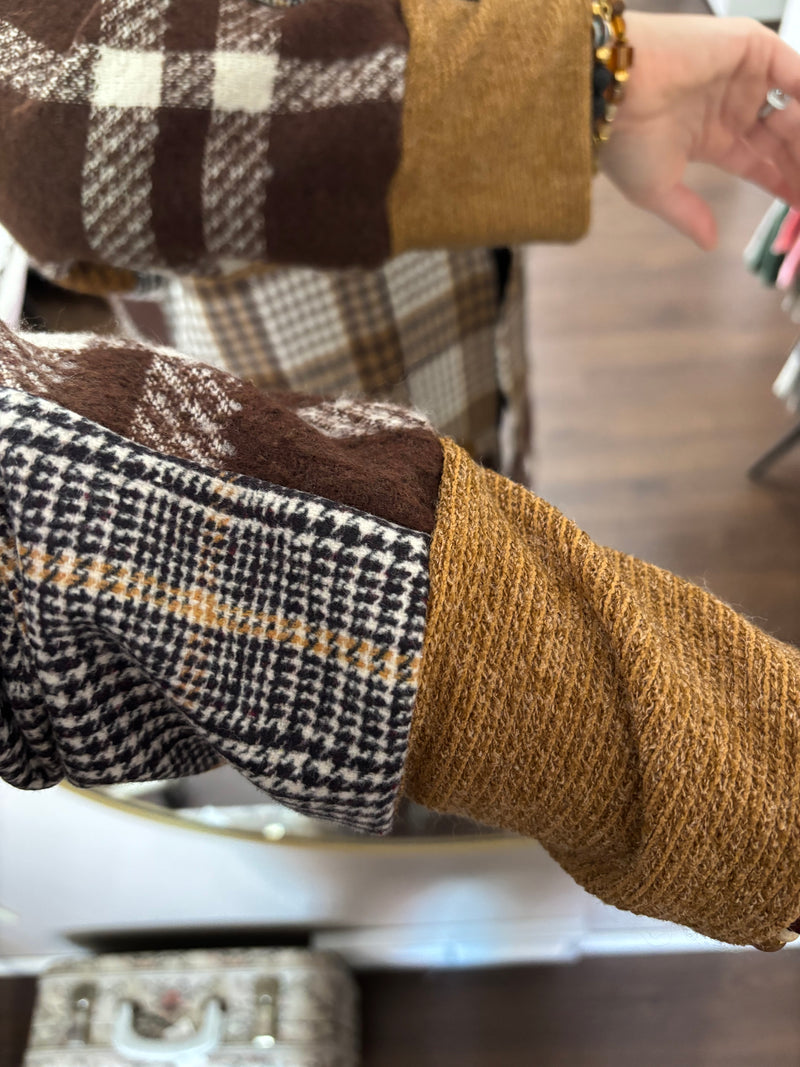 Caramel - Patchwork Cardigan - Heartfelt Collection