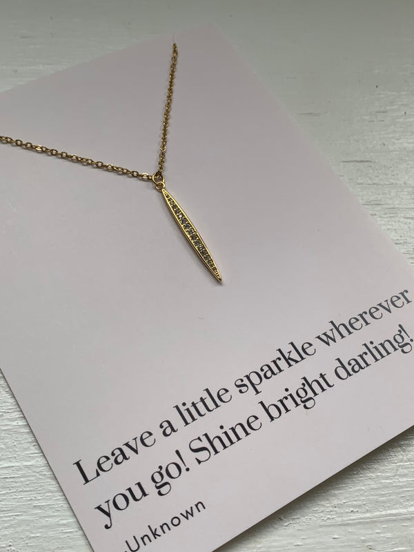 Sparkle - Gold Plated Charm Necklace