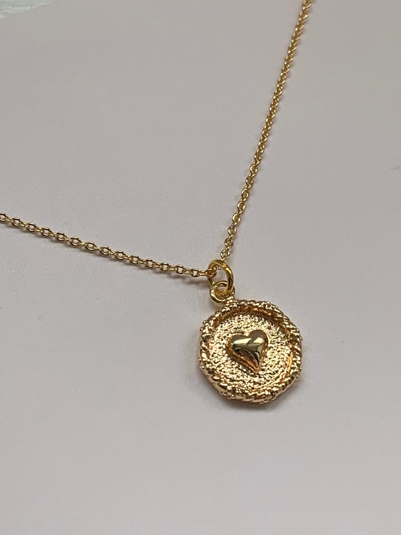 Passionate - Gold Plated Heart Charm Necklace