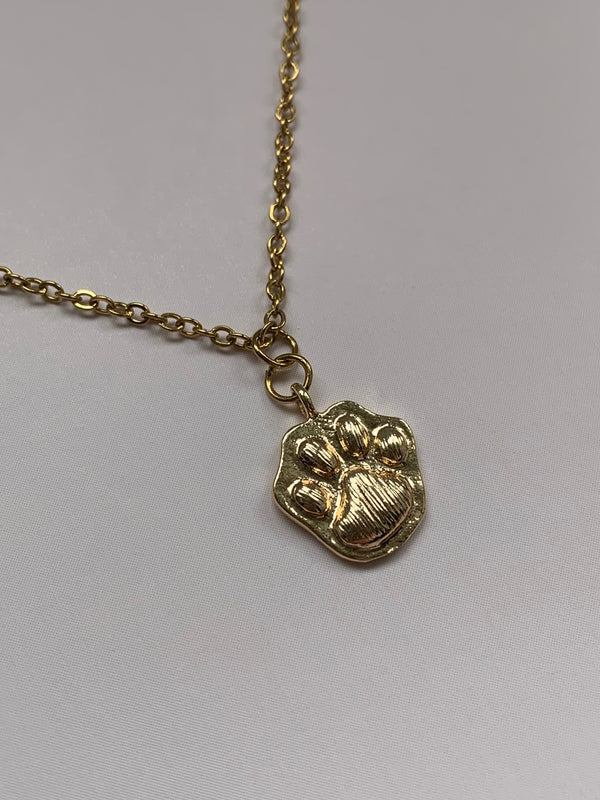 Paw Print Gold Plated Necklace