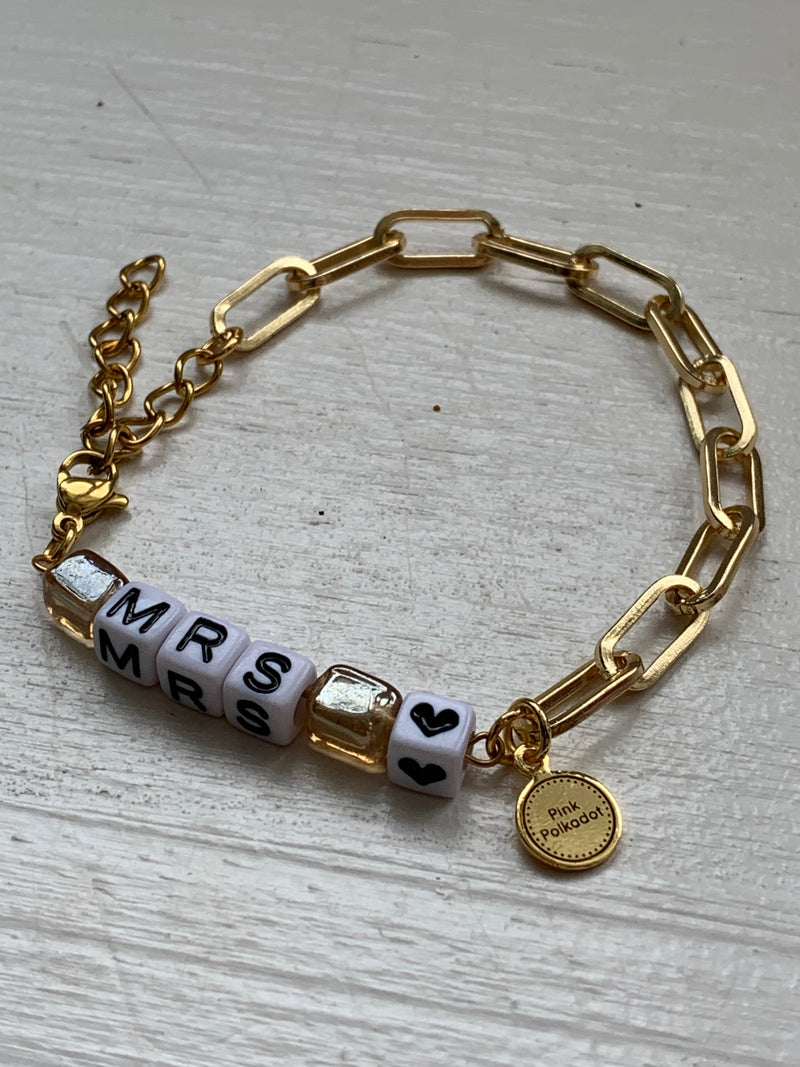Mrs - Stainless Steel Chain Bracelet