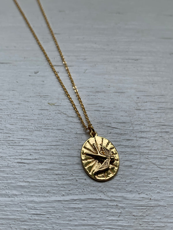 Fly Free - Gold Plated Necklace